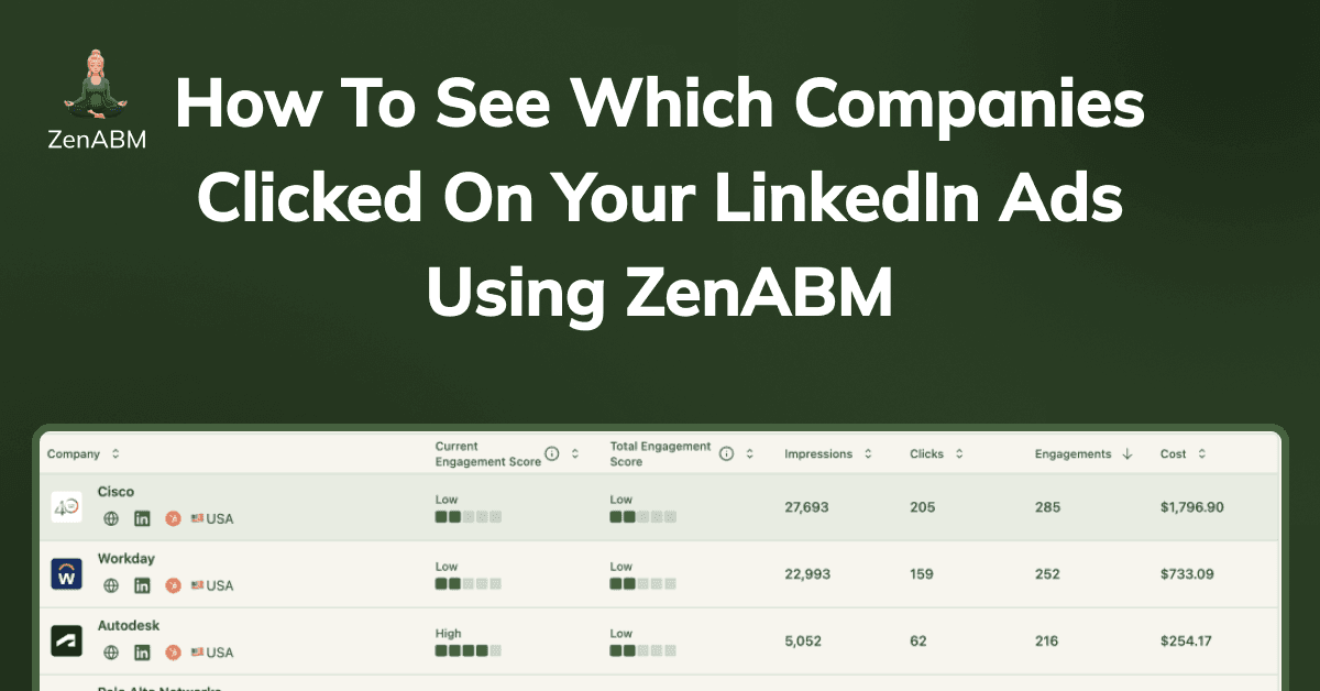 How to See Which Companies Clicked on Your LinkedIn Ads Using ZenABM