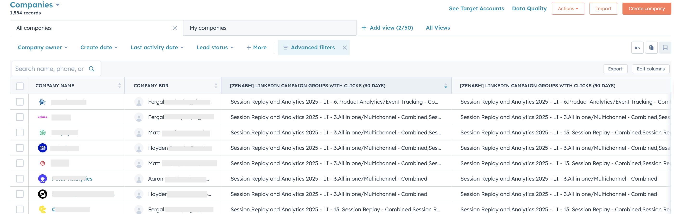 ZenABM assigns your BDRs to accounts in the "interested" stage