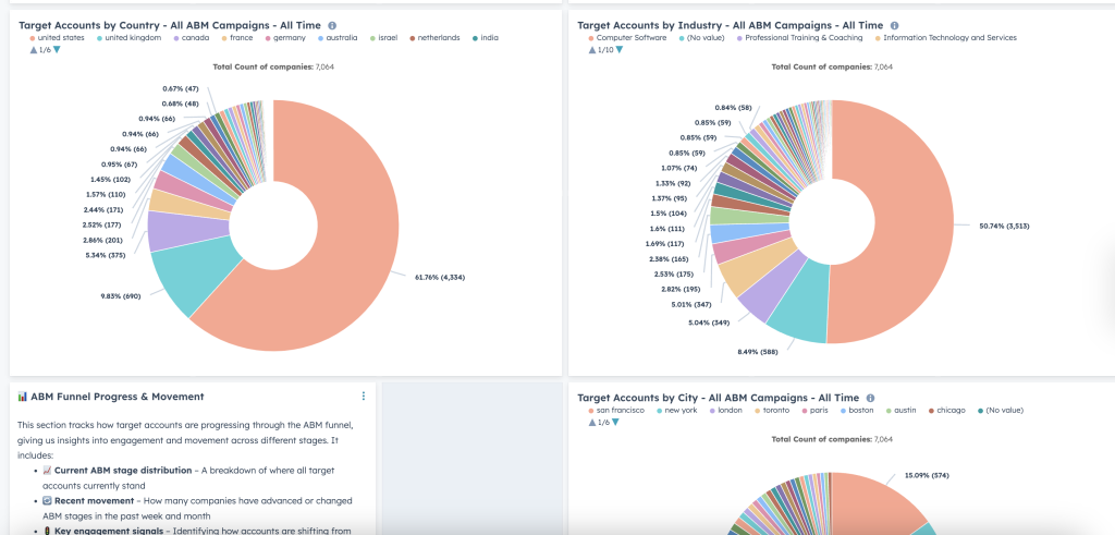 Demographic segmentation of the target accounts