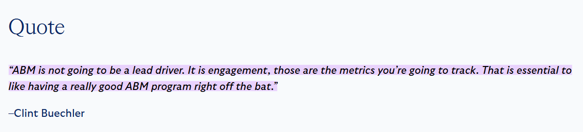 ABM expert Clint Beuchler suggests focusing on engagement rather than raw MQLs in ABM