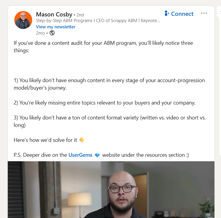 Mason Cosby's ABM content audit advice