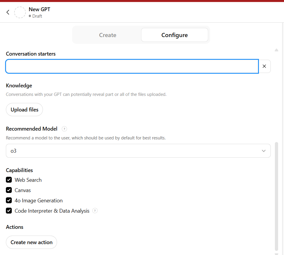 Now ChatGPT lets you choose intelligent models in its Custom GPTs and add a complete knowledge base