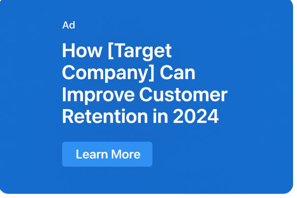 One-to-One ABM hyper-personalized ad which directly addresses the company name in its copy