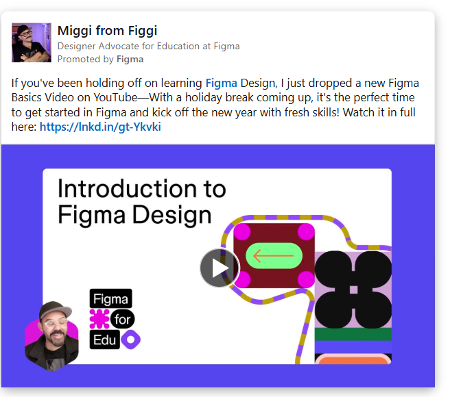 Figma's LinkedIn video ad