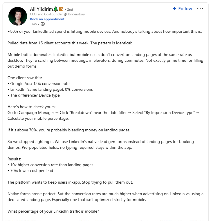 Ali Yildirim on LinkedIn