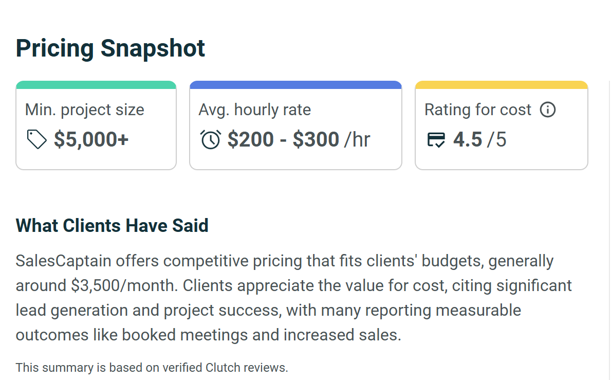 SalesCaptain pricing