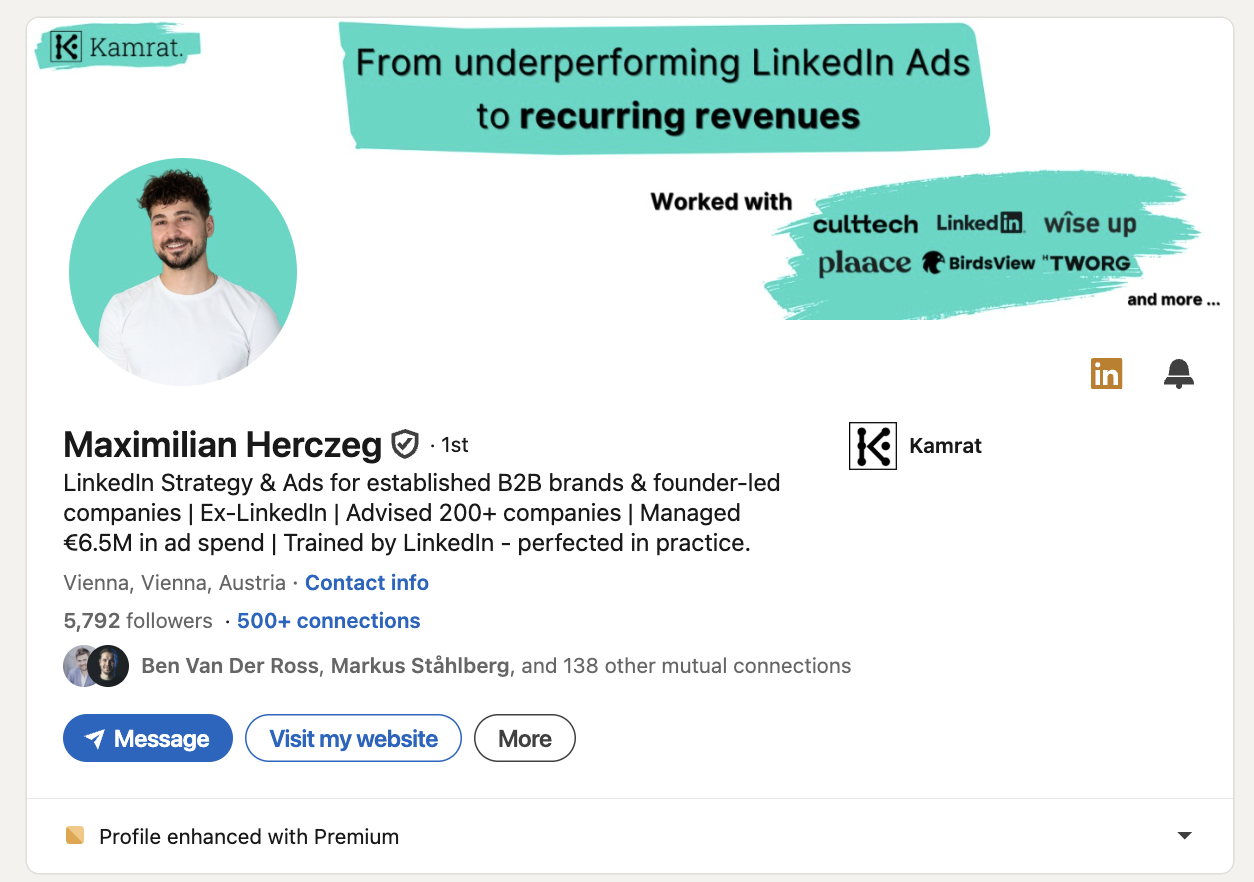 Max Herzeg linkedin profile