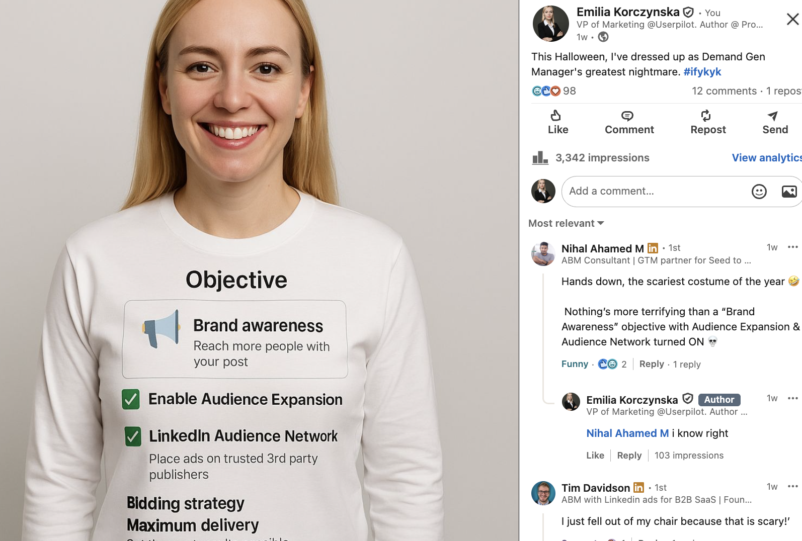 demand gen scary halloween costume